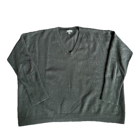 J.Crew Men’s 100% Cashmere V-Neck Pullover Sweater Black XL - Picture 1 of 4